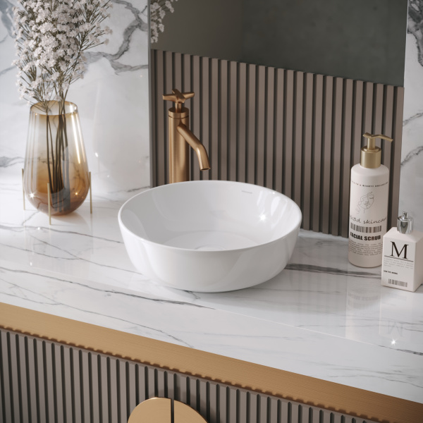 Раковина накладная (41,5х41,5) Grossman Style GR-3032, белый